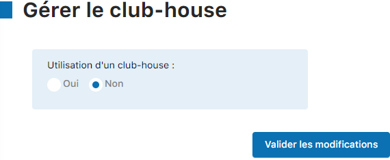 Activation du module Club-House