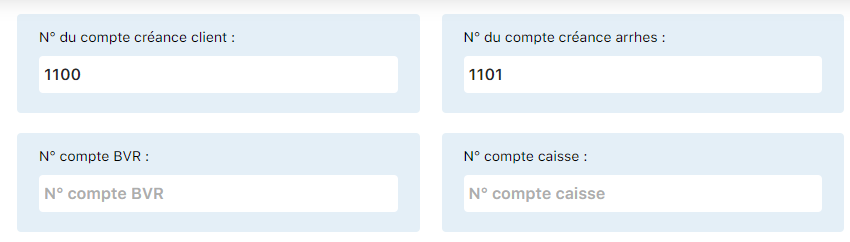 Écran de configuration - partie 2