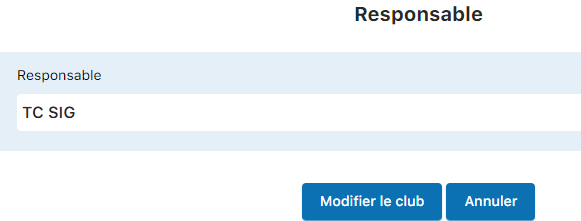 Sélection du responsable