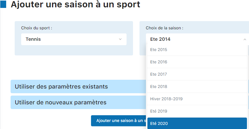 Sélection saison