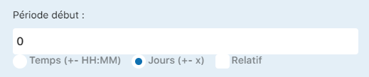 Période début