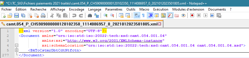 Notepad++ pour XML