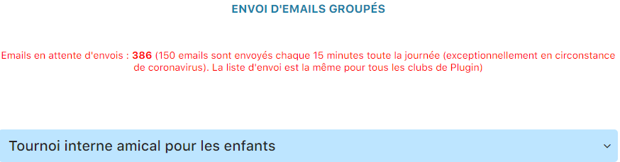 Historique des emails envoyés